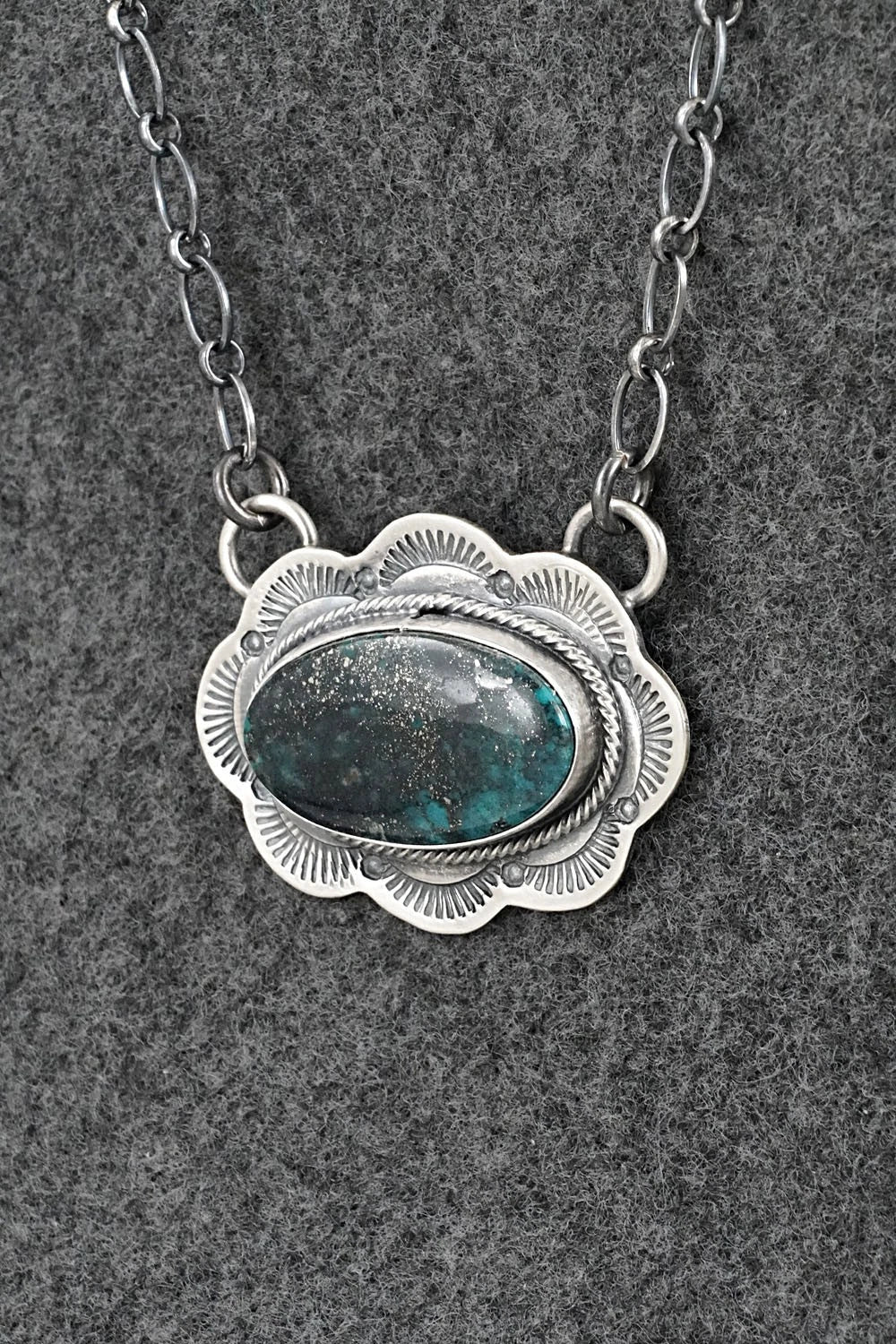 Turquoise & Sterling Silver Necklace - Bobby Johnson