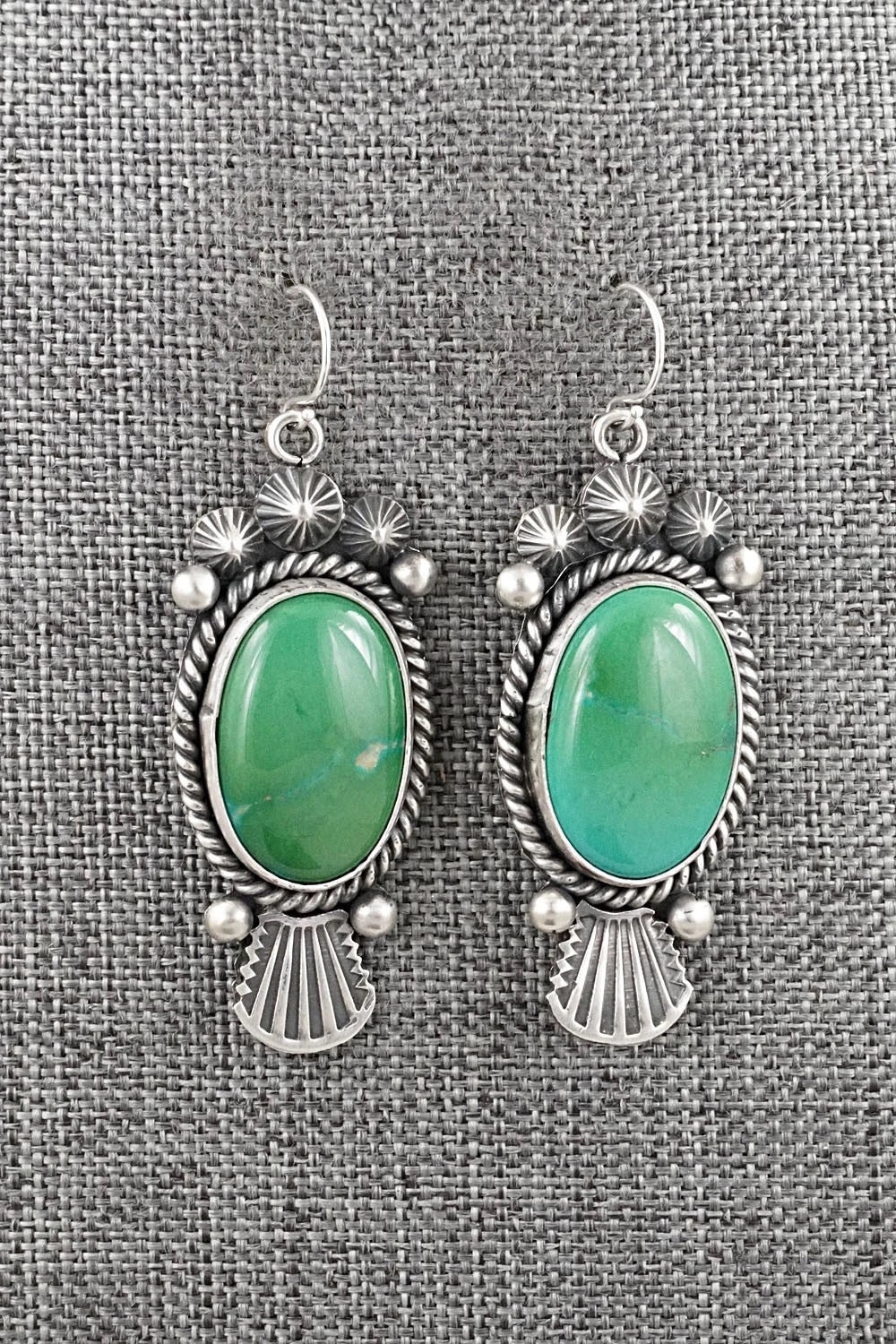 Turquoise & Sterling Silver Earrings - Michael Calladitto