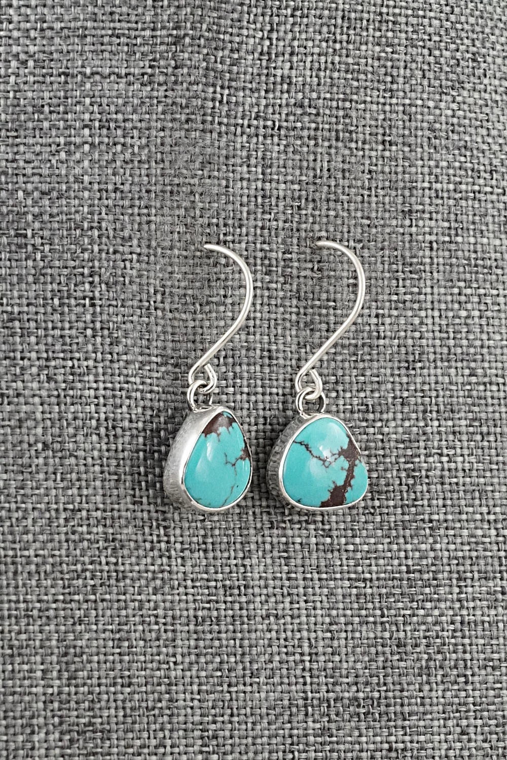 Turquoise & Sterling Silver Earrings - Eugene Gruber