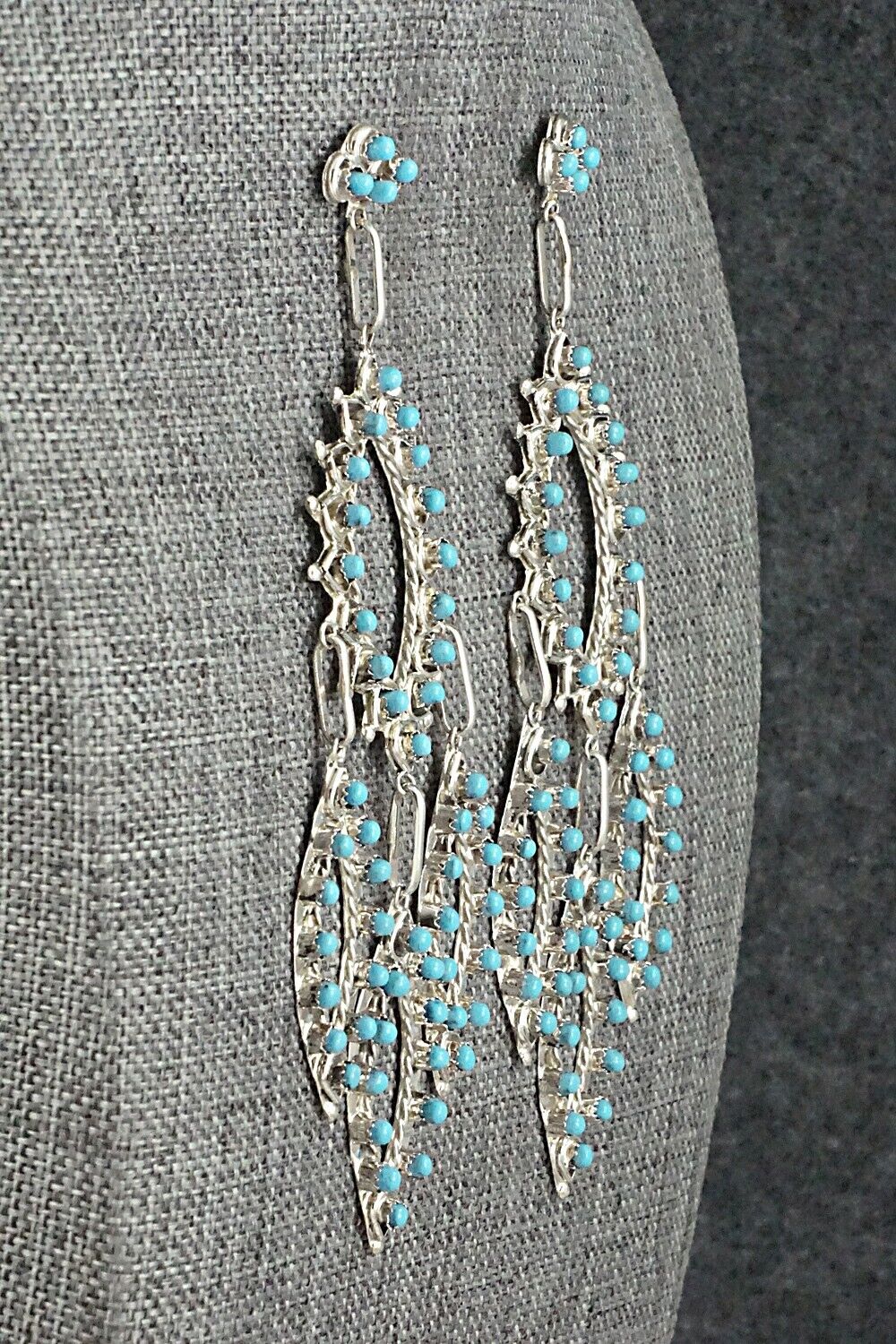 Turquoise & Sterling Silver Earrings - Wayne Johnson