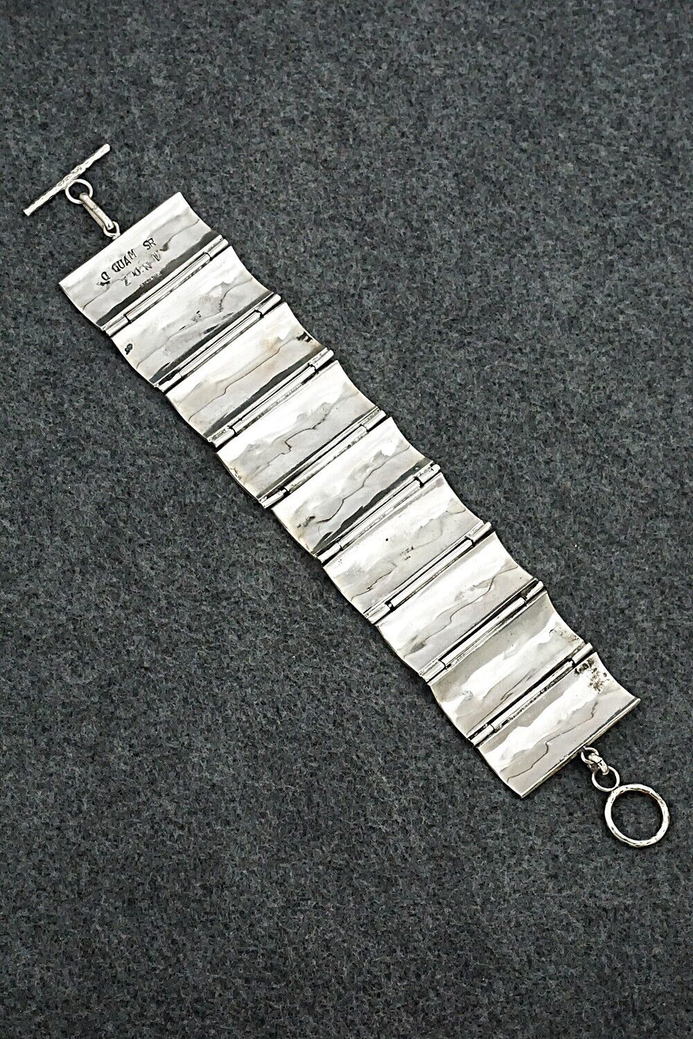 Multi-Stone & Sterling Silver Link Bracelet - Quintin Quam Sr.