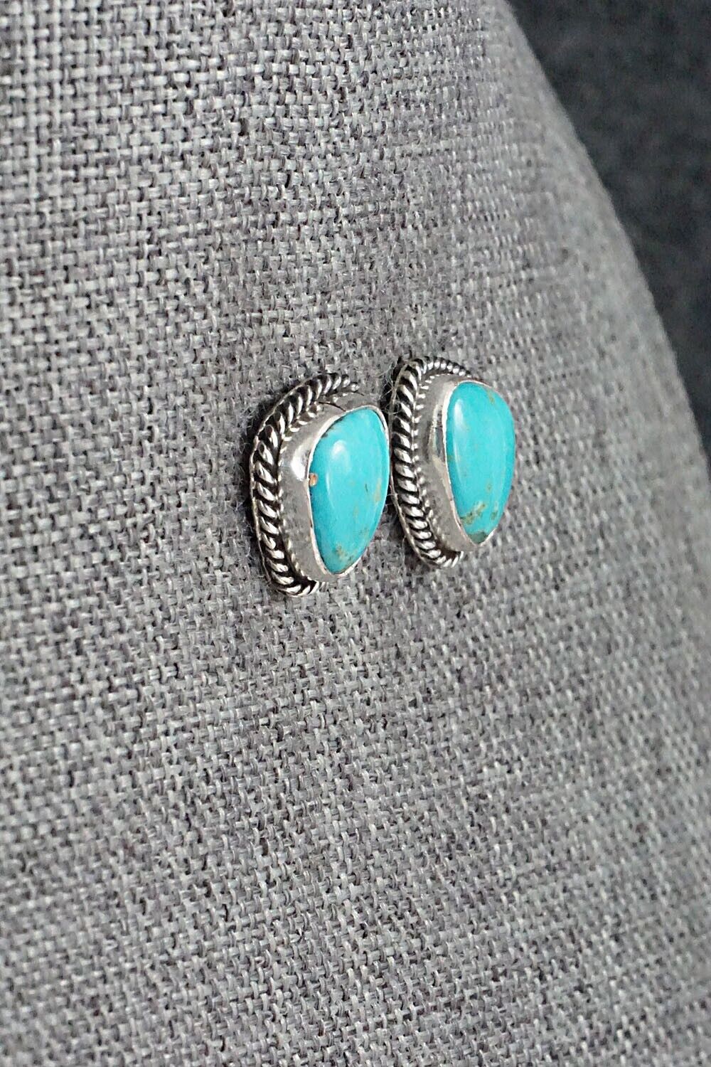 Turquoise & Sterling Silver Earrings - Marco Begaye