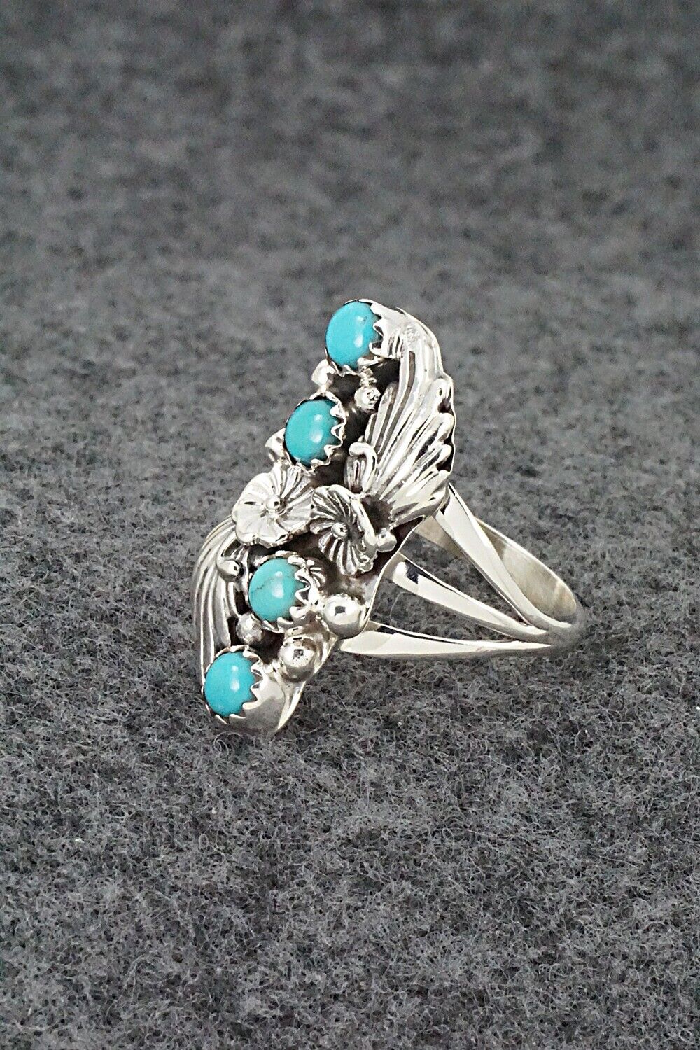 Turquoise & Sterling Silver Ring - Alice Rose Saunders - Size 7.5