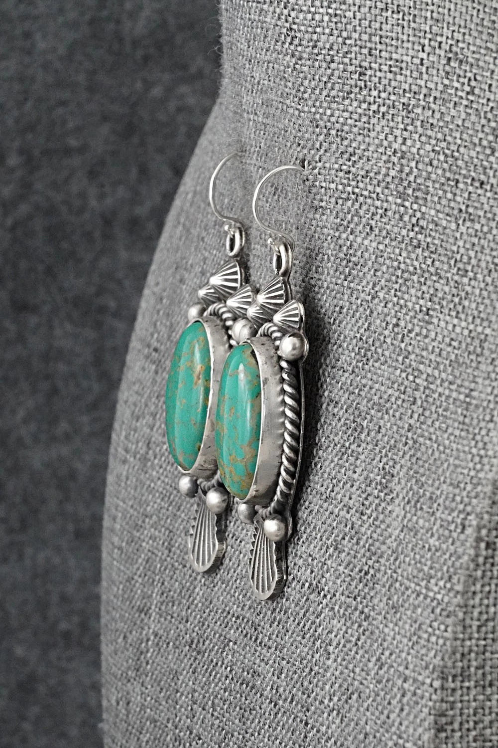 Turquoise & Sterling Silver Earrings - Michael Calladitto