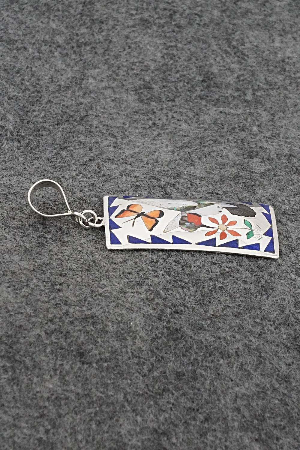 Multi-Stone & Sterling Silver Pendant - Quinton Quam Sr.