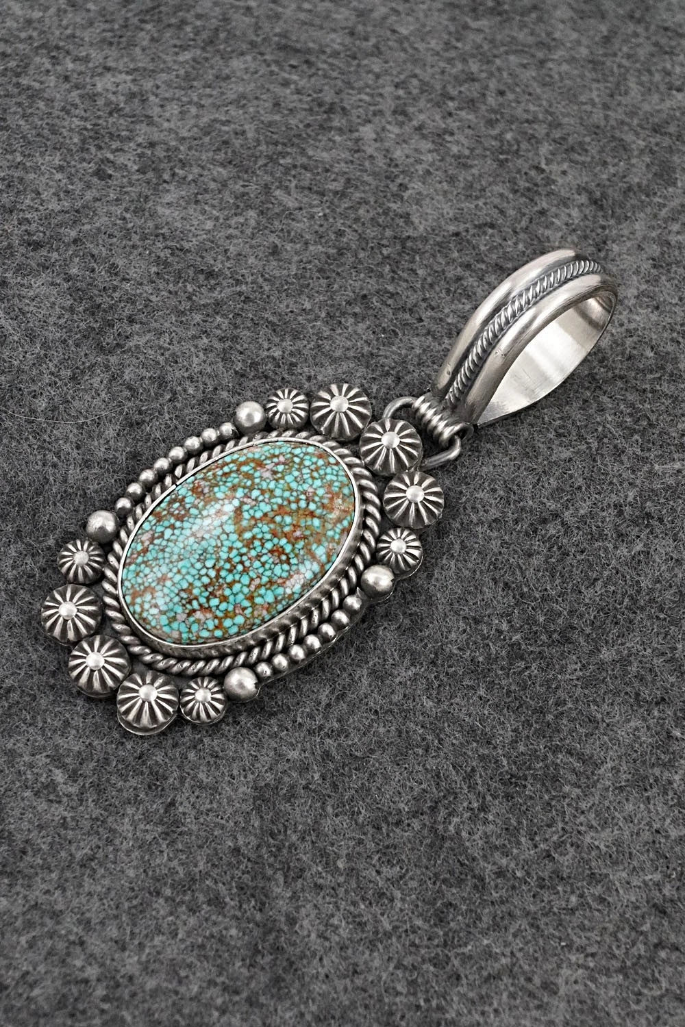 Turquoise & Sterling Silver Pendant - Michael Calladitto