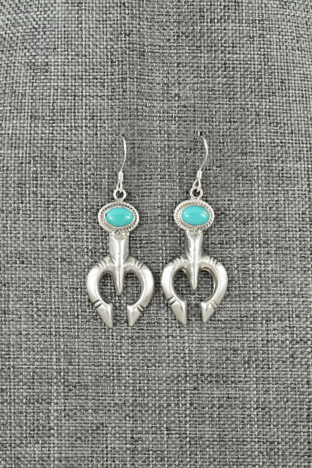 Turquoise & Sterling Silver Earrings - Gary Shorty