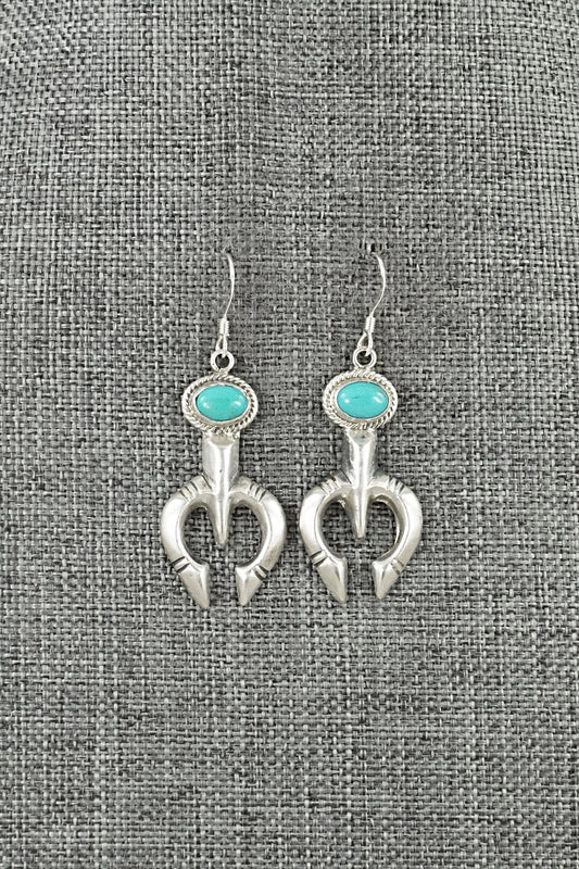 Turquoise & Sterling Silver Earrings - Gary Shorty