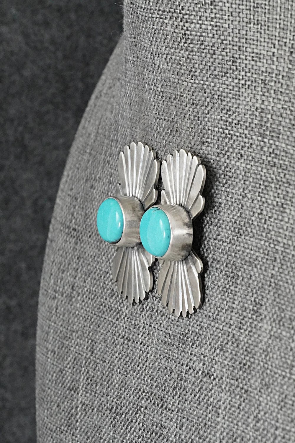 Turquoise & Sterling Silver Earrings - Mark Yazzie