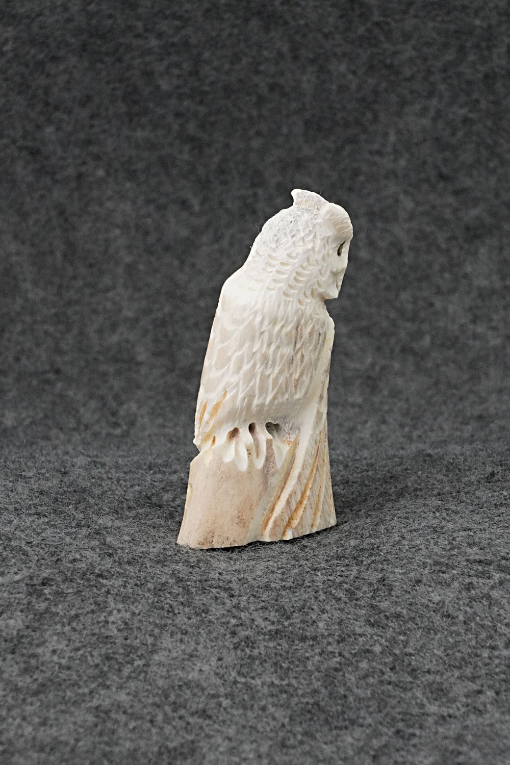 Owl Zuni Fetish Carving - Elton Kaamasee