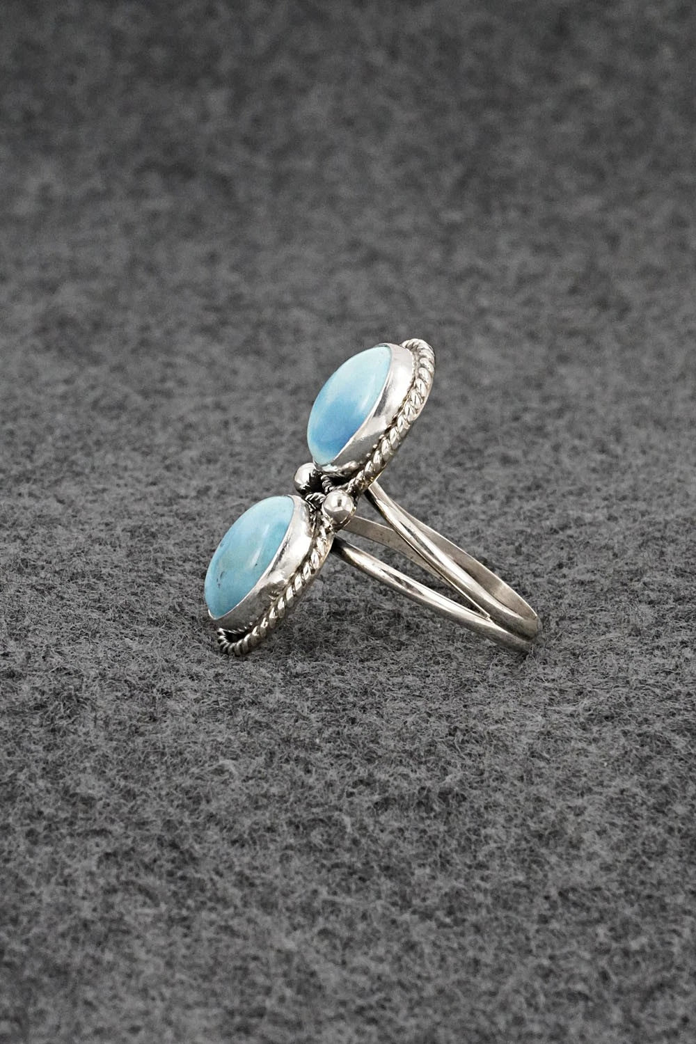 Turquoise & Sterling Silver Ring - Eugene Gruber - Size 9