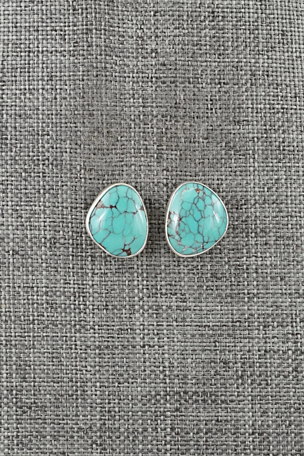 Turquoise & Sterling Silver Earrings - Eugene Gruber