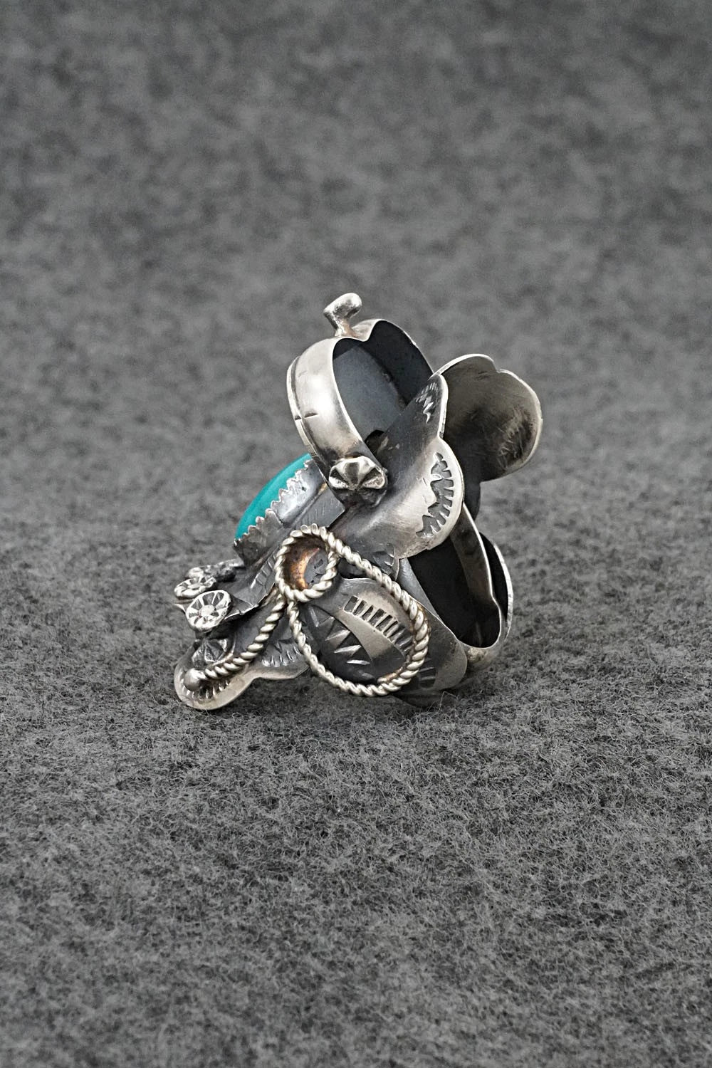 Turquoise & Sterling Silver Ring - Tim Yazzie - Size 8