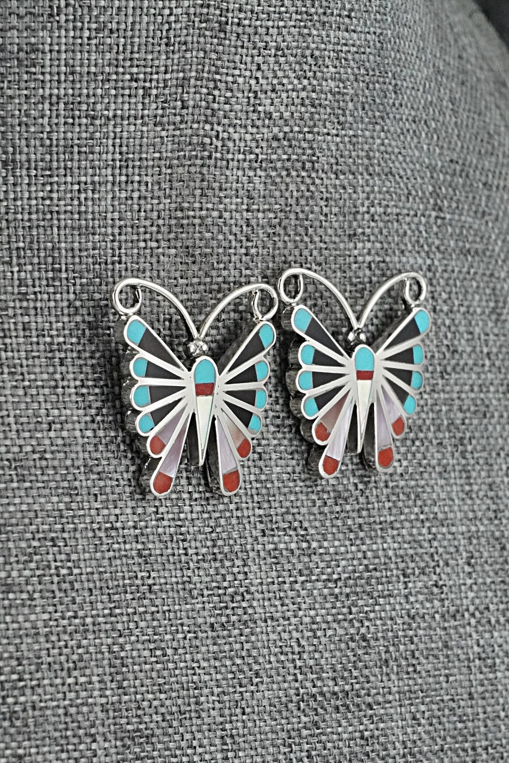 Multi-Stone & Sterling Silver Inlay Necklace Set - Adrian Wallace