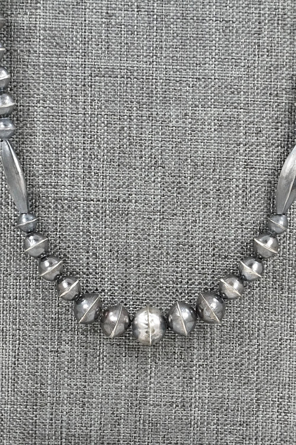 Sterling Silver Navajo Pearl Necklace 24" - Vintage