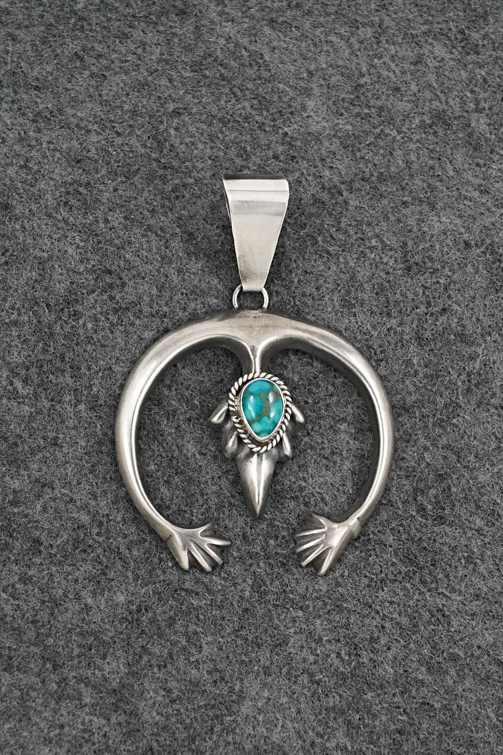 Turquoise & Sterling Silver Pendant - Eugene Gruber