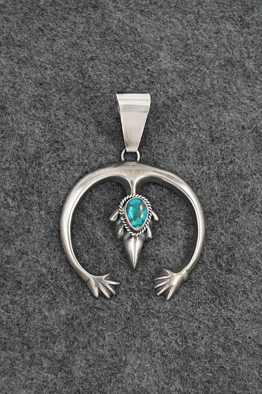 Turquoise & Sterling Silver Pendant - Eugene Gruber