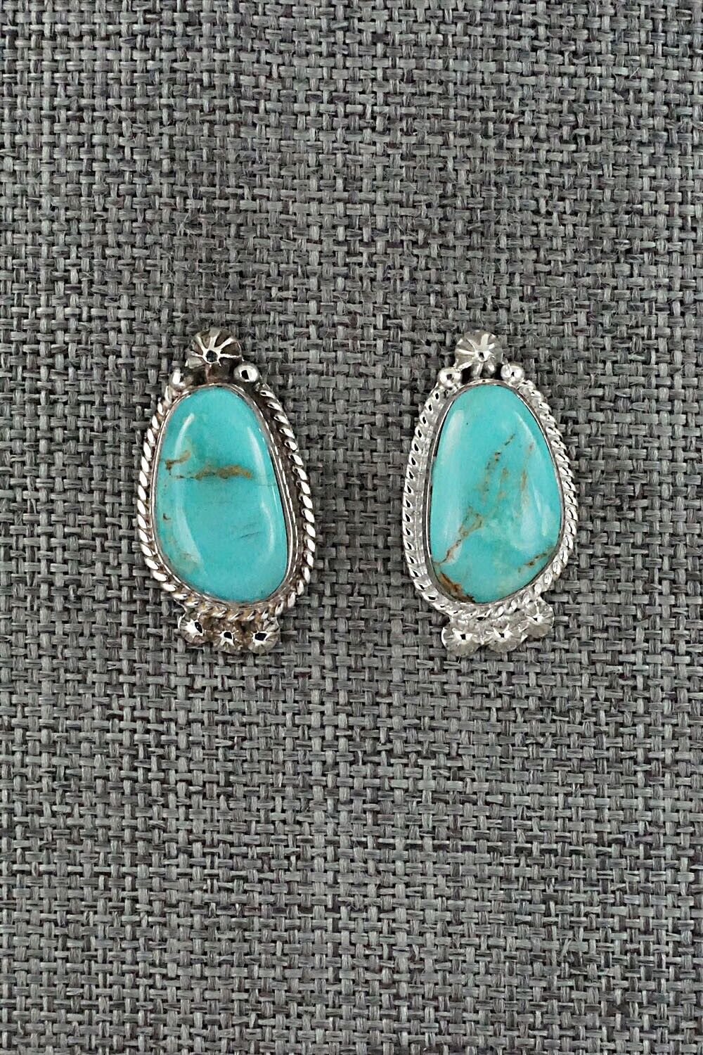 Turquoise and Sterling Silver Earrings - Sharon McCarthy