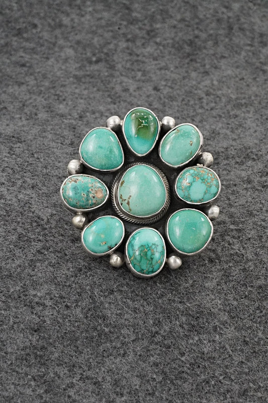 Turquoise & Sterling Silver Ring - Paul Livingston - Size Adjustable