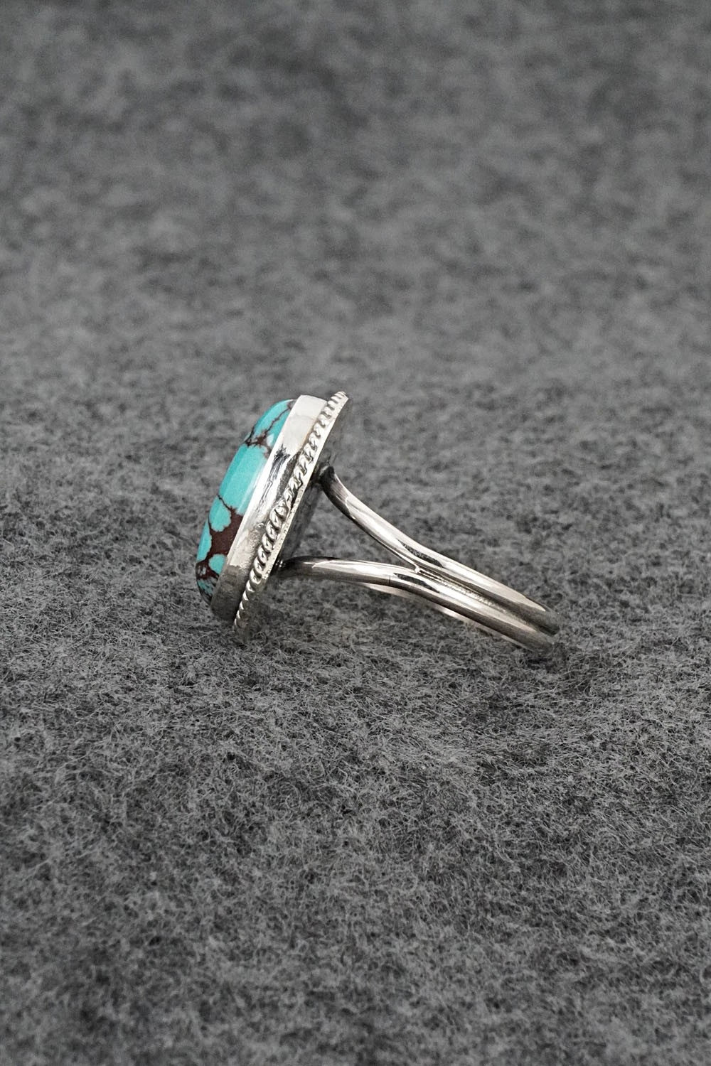 Turquoise & Sterling Silver Ring - Eugene Gruber - Size 9