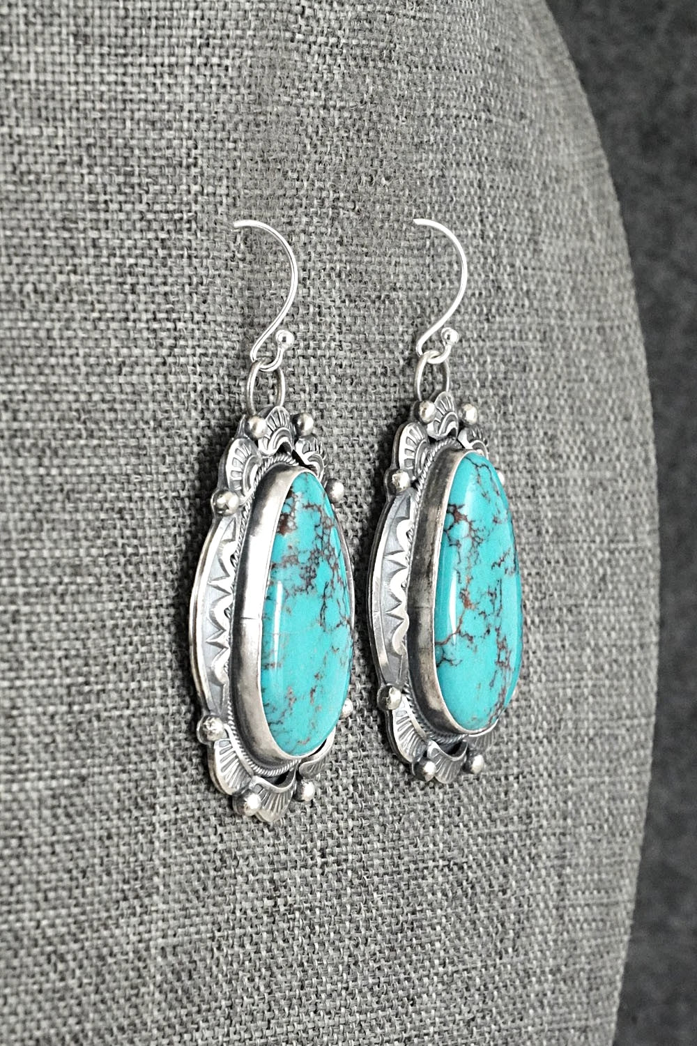 Turquoise & Sterling Silver Earrings - Jackson Hoskie