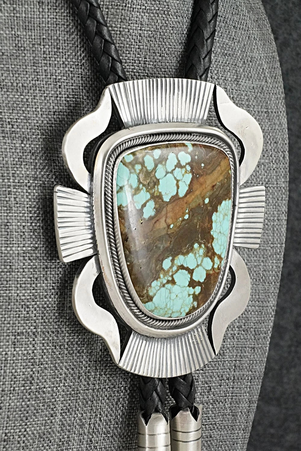Turquoise & Sterling Silver Bolo Tie - Paul Livingston