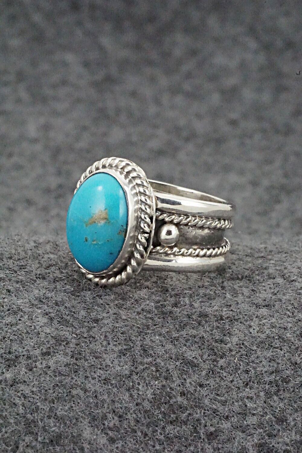 Turquoise & Sterling Silver Ring - Thomas Yazzie - Size 7.75