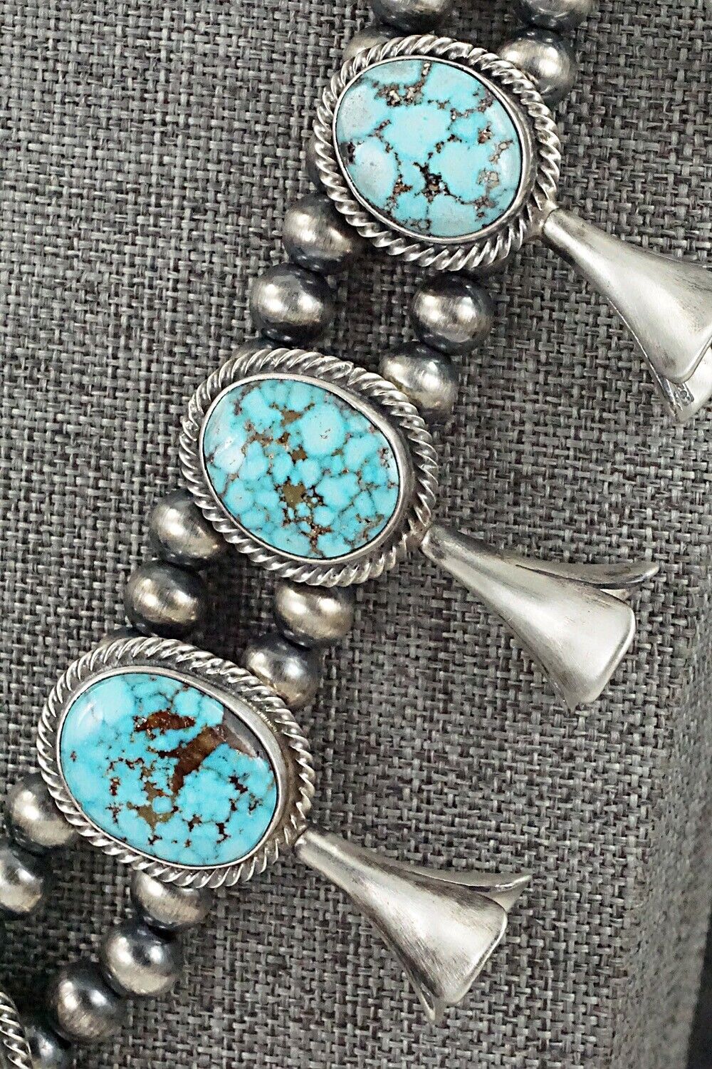 Turquoise & Sterling Silver Squash Blossom Set - Randy Boyd