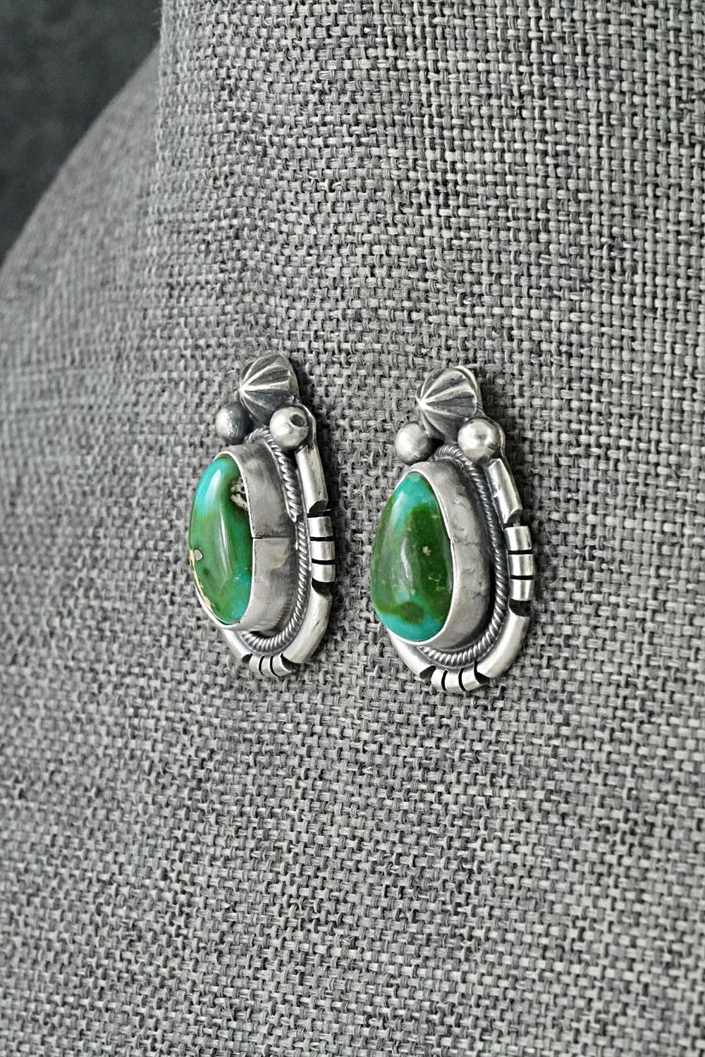 Turquoise & Sterling Silver Squash Blossom Set - Bob Becenti