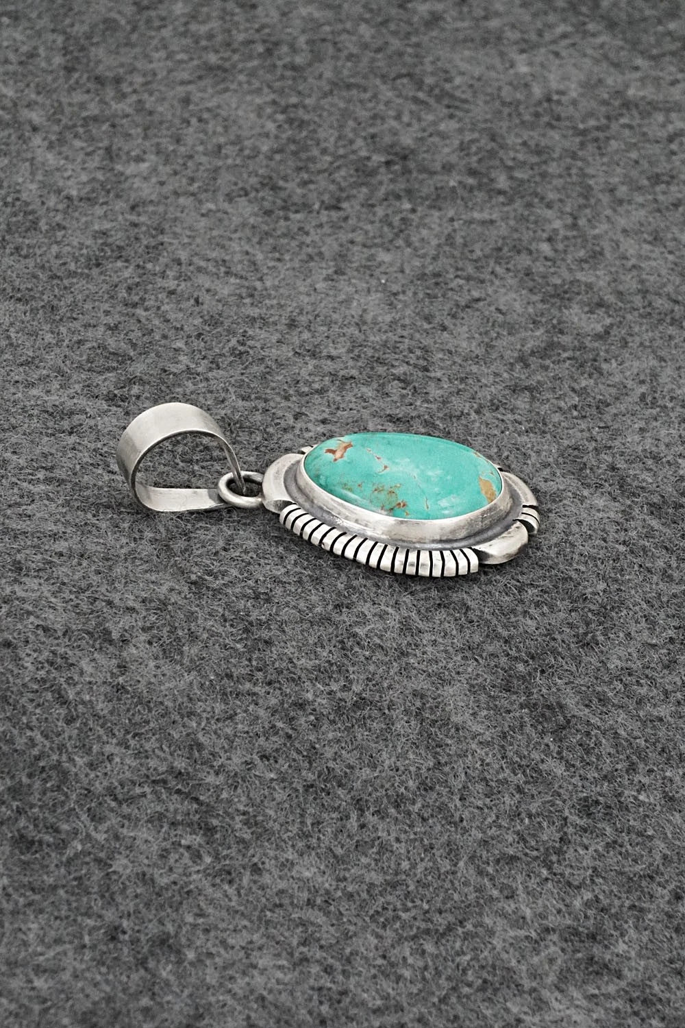 Turquoise & Sterling Silver Pendant - Thomas Franscisco