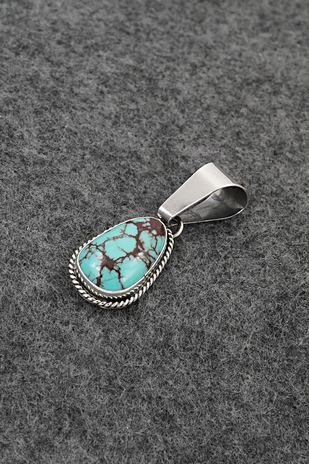 Turquoise & Sterling Silver Pendant - Eugene Gruber