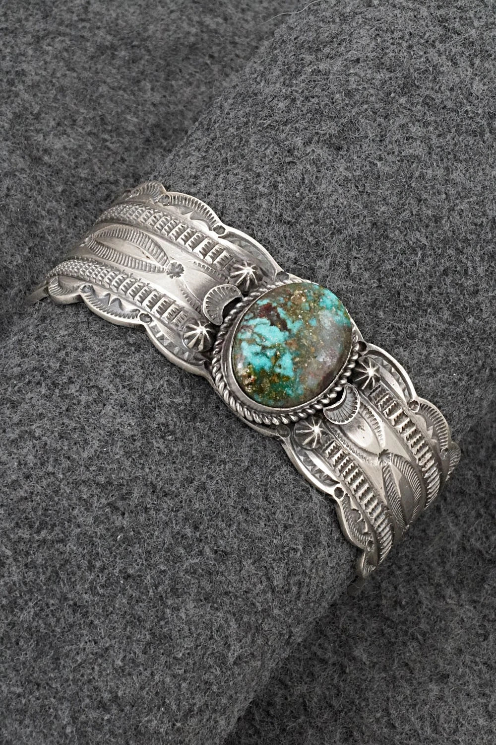 Turquoise & Sterling Silver Bracelet - Leonard Maloney