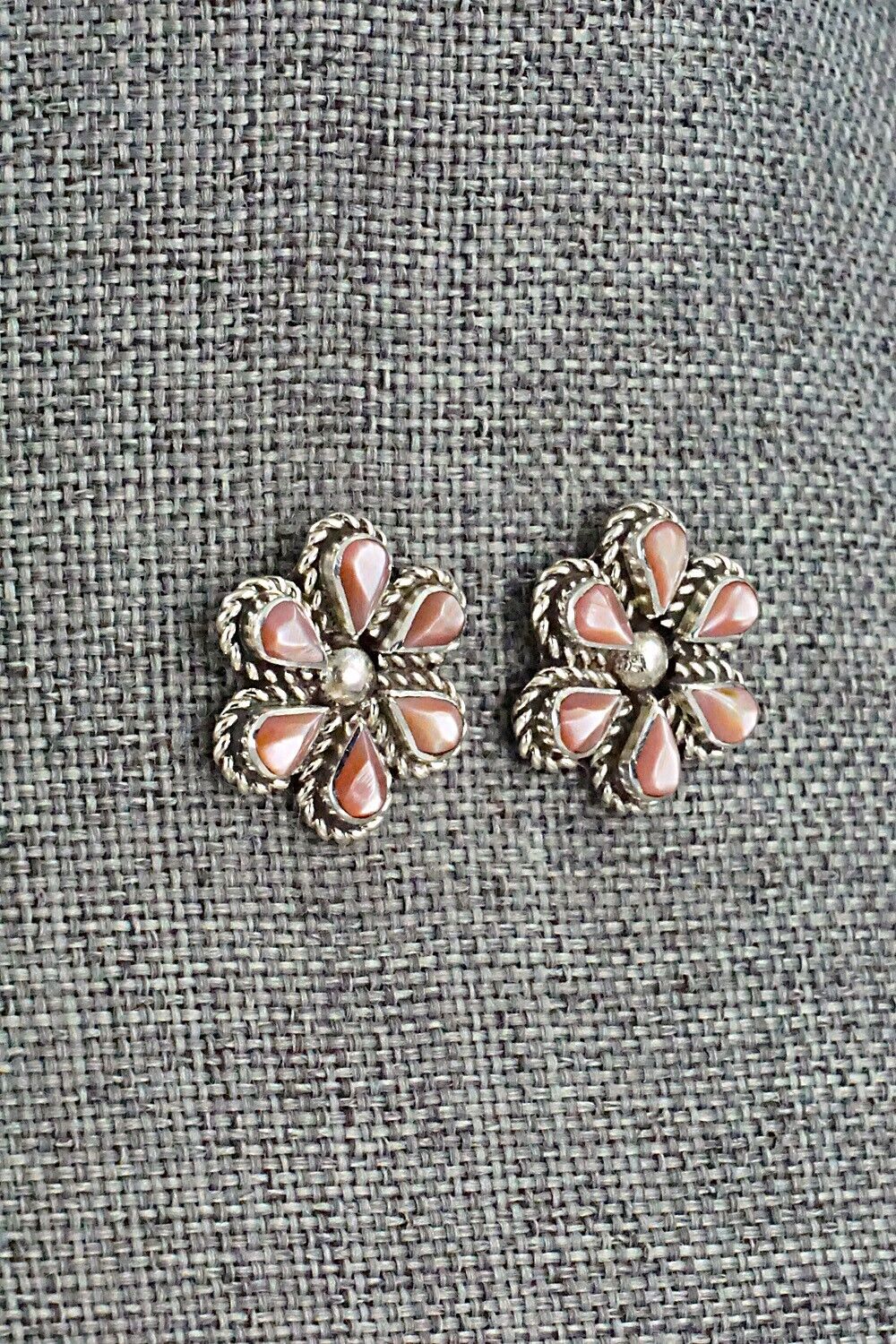 Mother of Pearl & Sterling Silver Earrings - Carol Lateyice