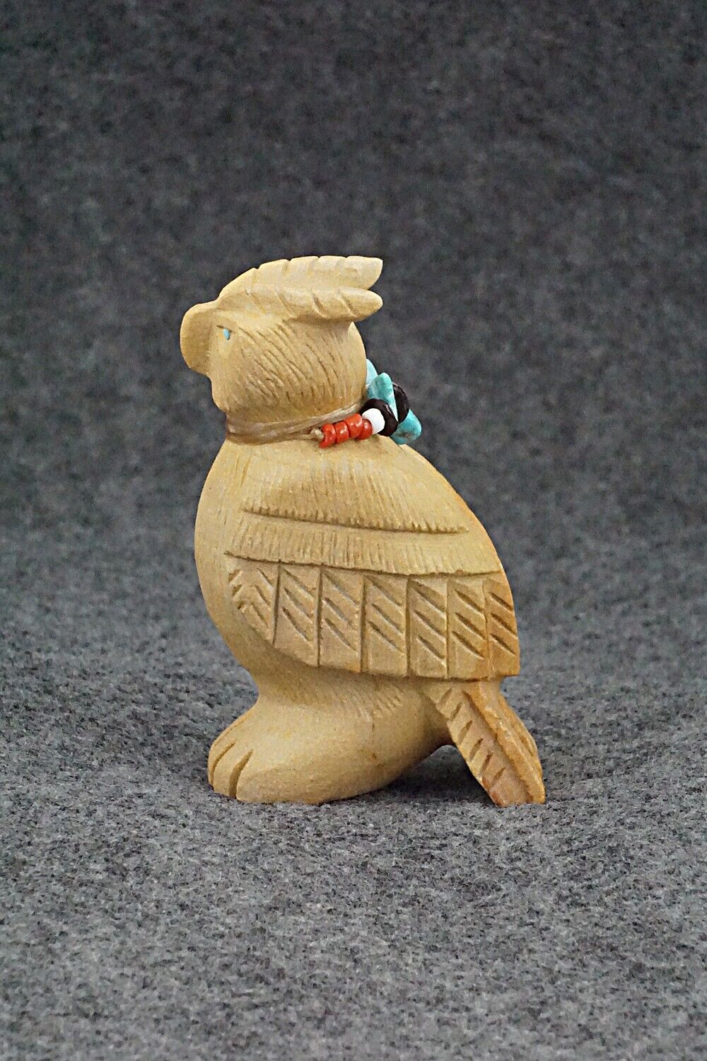 Horned Owl Zuni Fetish Carving - Douglas Martza