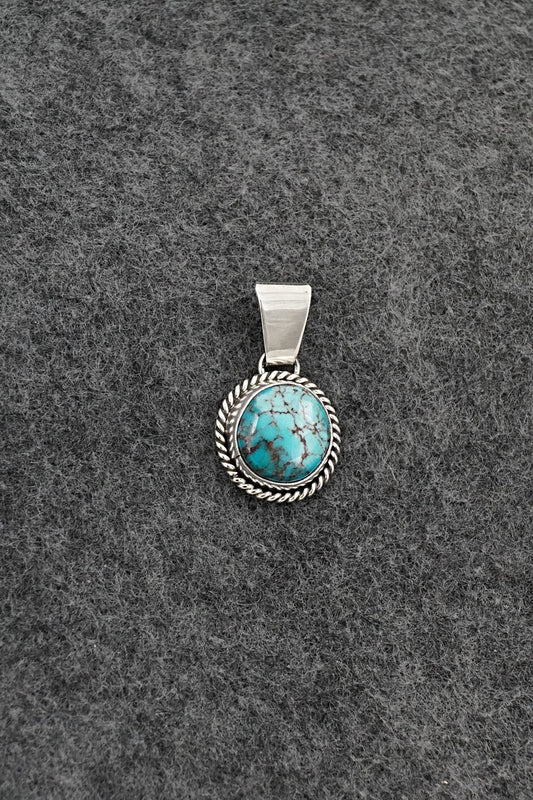 Turquoise & Sterling Silver Pendant - Rena Begay