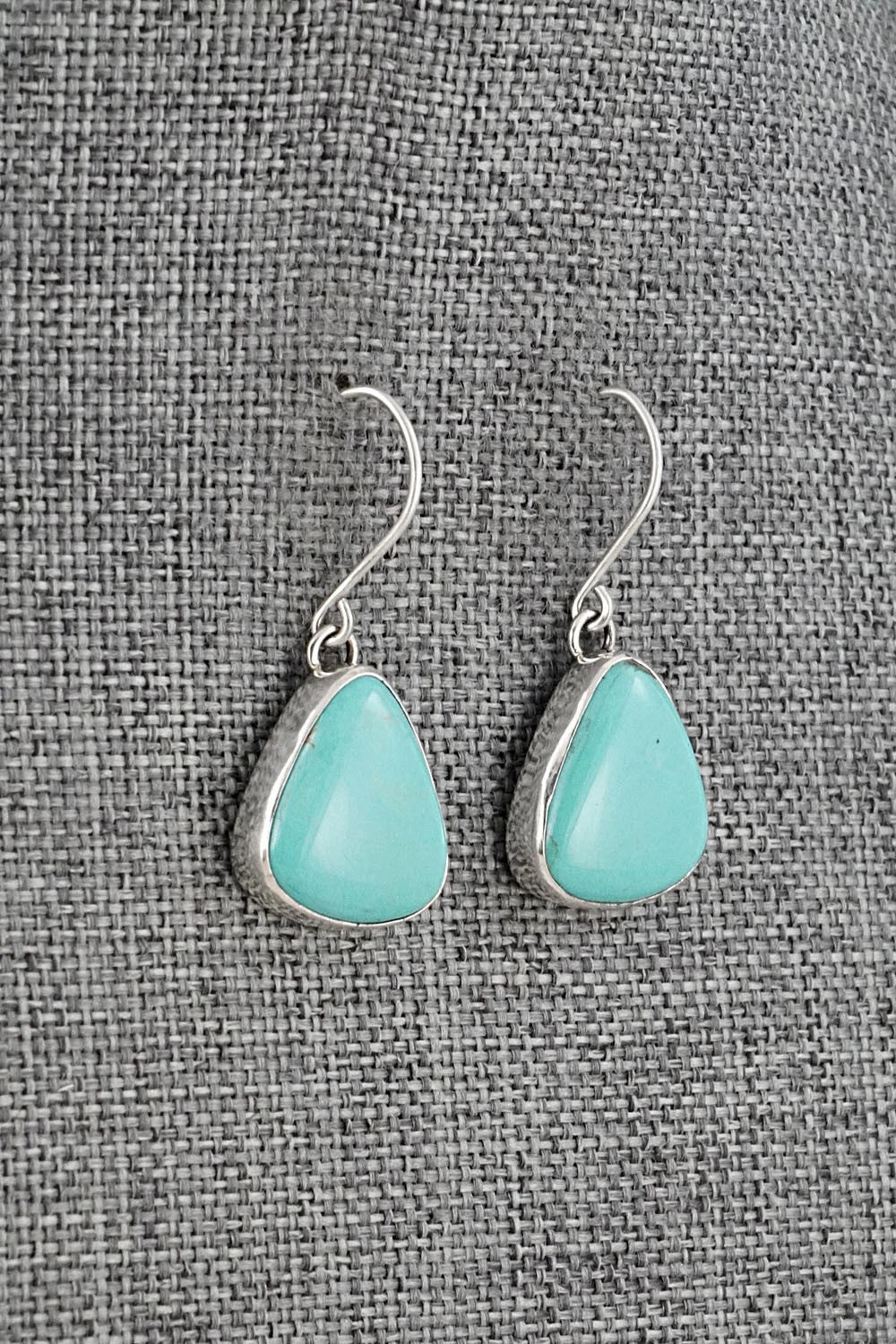 Turquoise & Sterling Silver Earrings - Eugene Gruber