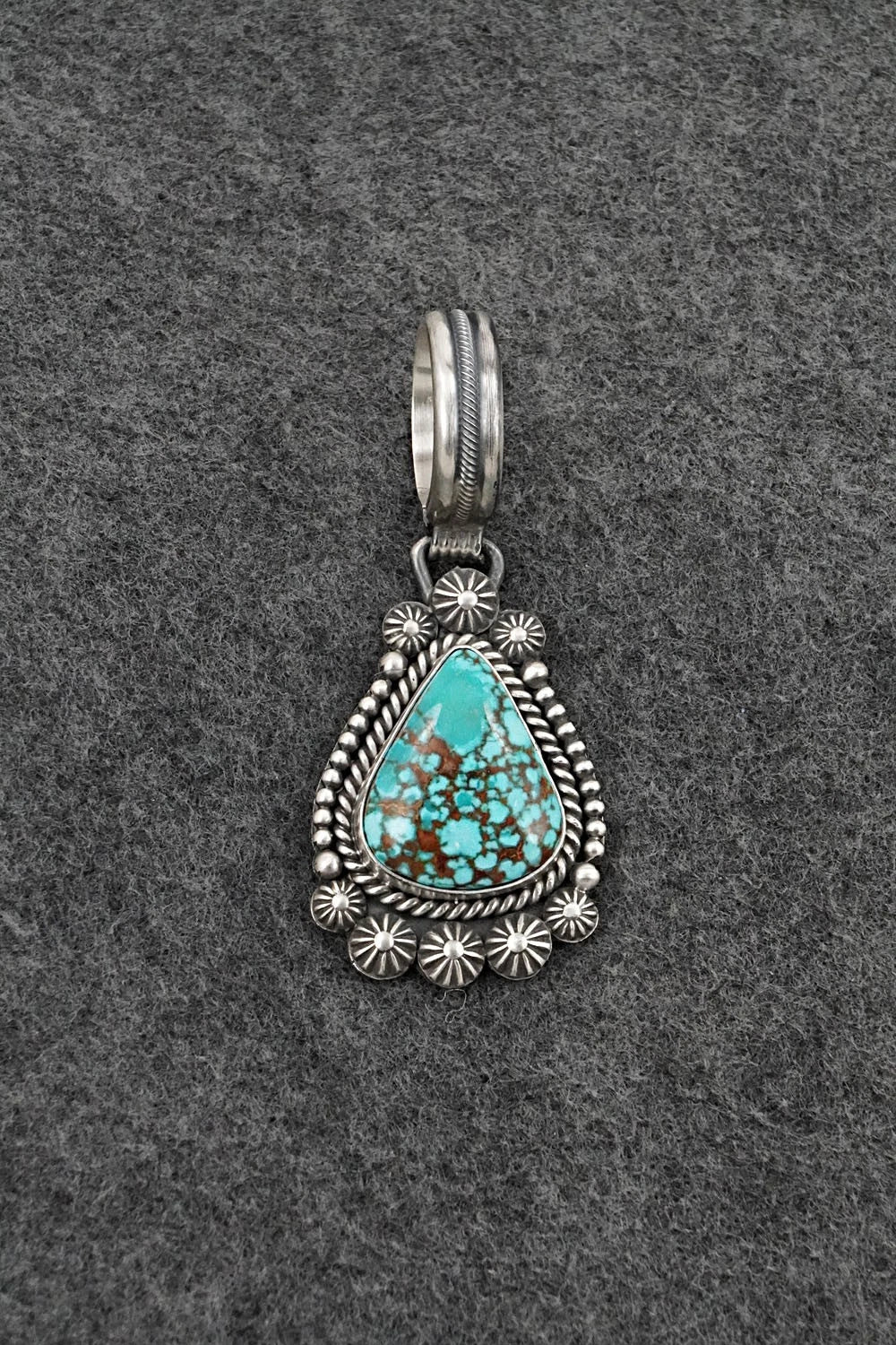 Turquoise & Sterling Silver Pendant - Michael Calladitto