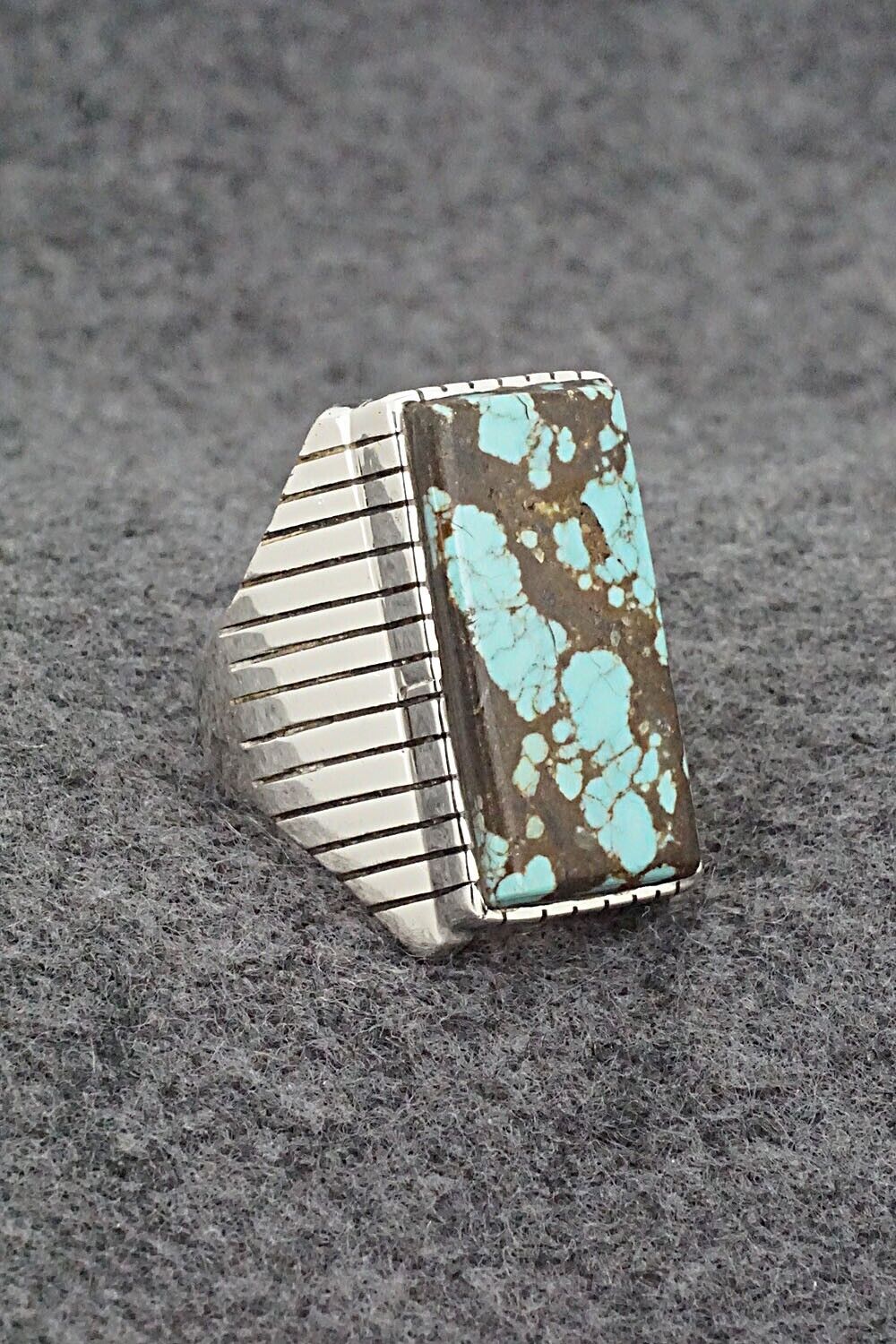 Turquoise & Sterling Silver Ring - Trevor Jack - Size 10.5