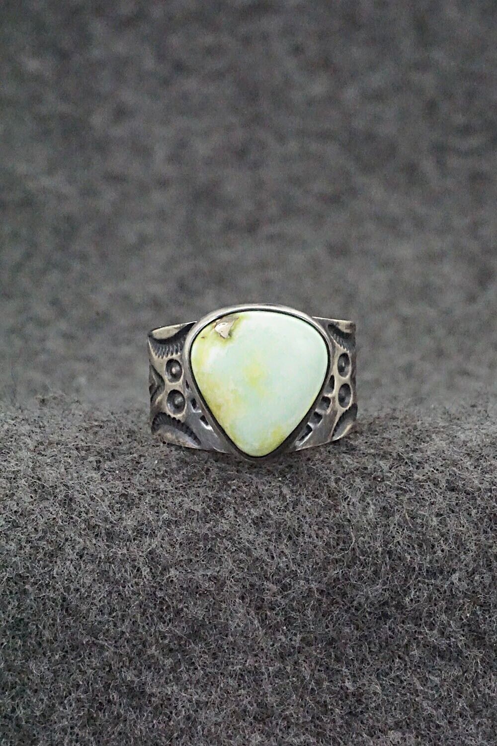 Variscite and Sterling Silver Ring - Raymond Coriz - Size 7 adj.