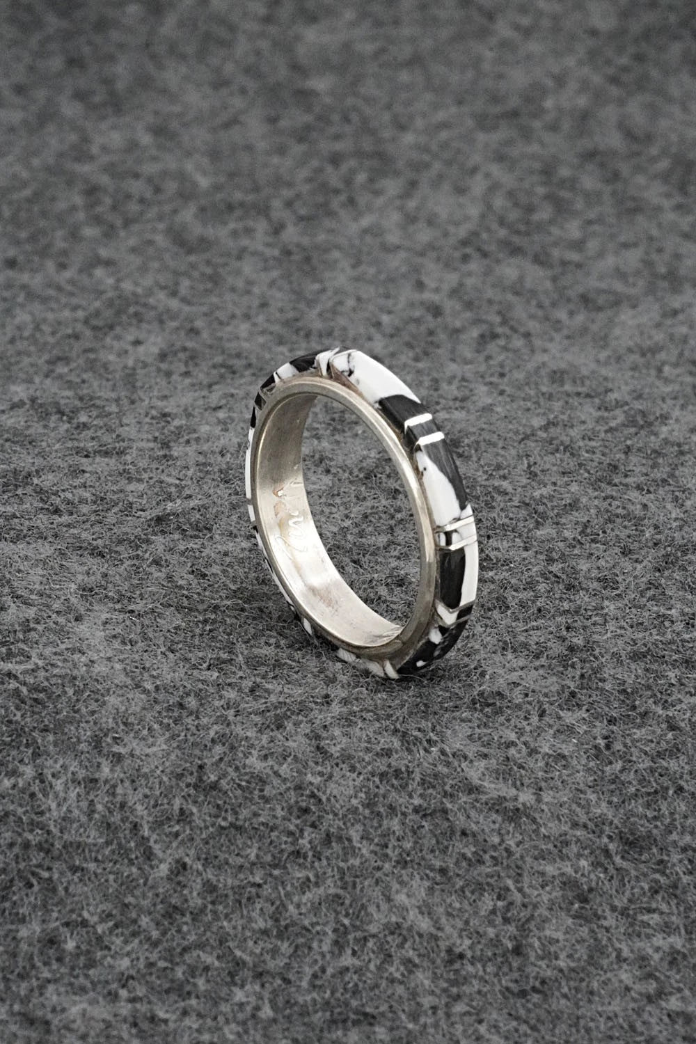 White Buffalo & Sterling Silver Ring - Terrance Panteah - Size 9