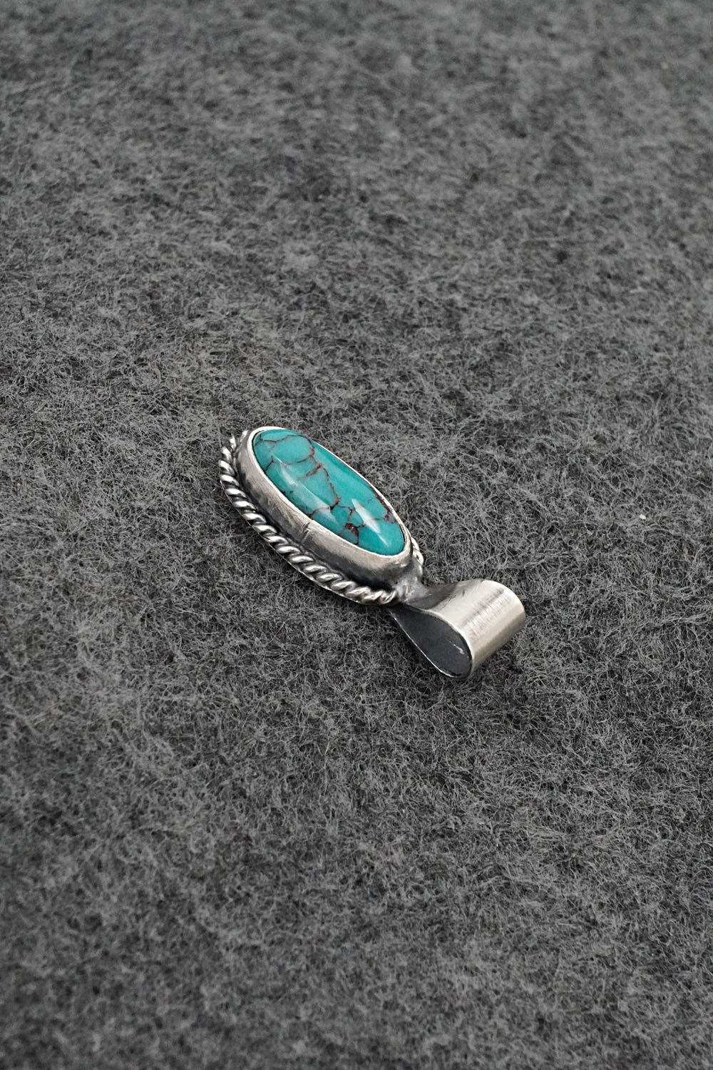 Turquoise & Sterling Silver Pendant - Rena Begay