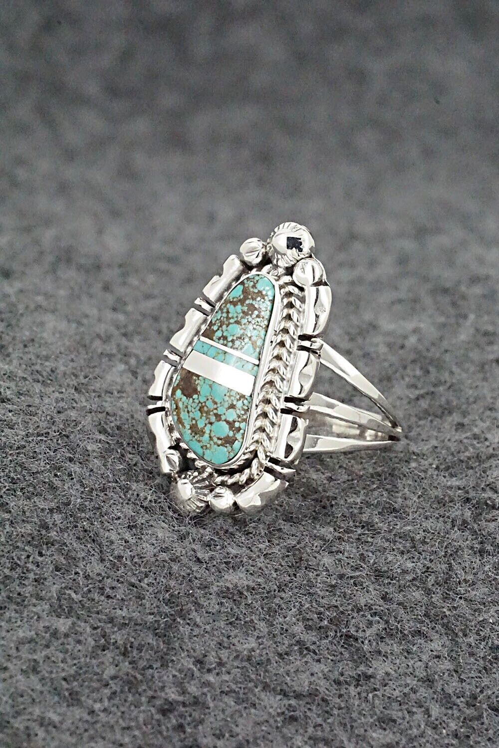 Turquoise & Sterling Silver Ring - James Manygoats - Size 6.25