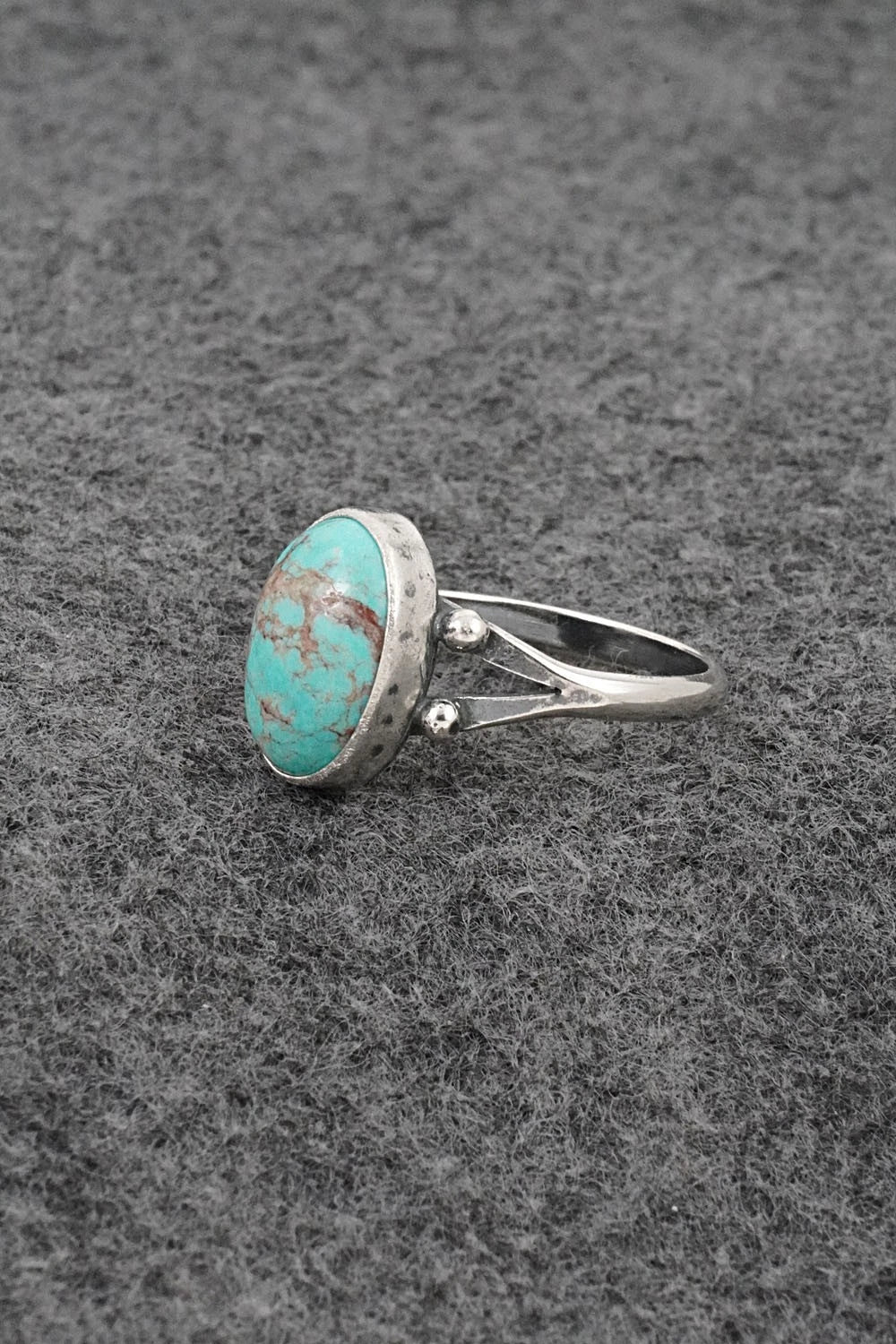 Turquoise and Sterling Silver Ring - Jerryson Henio - Size 9.5