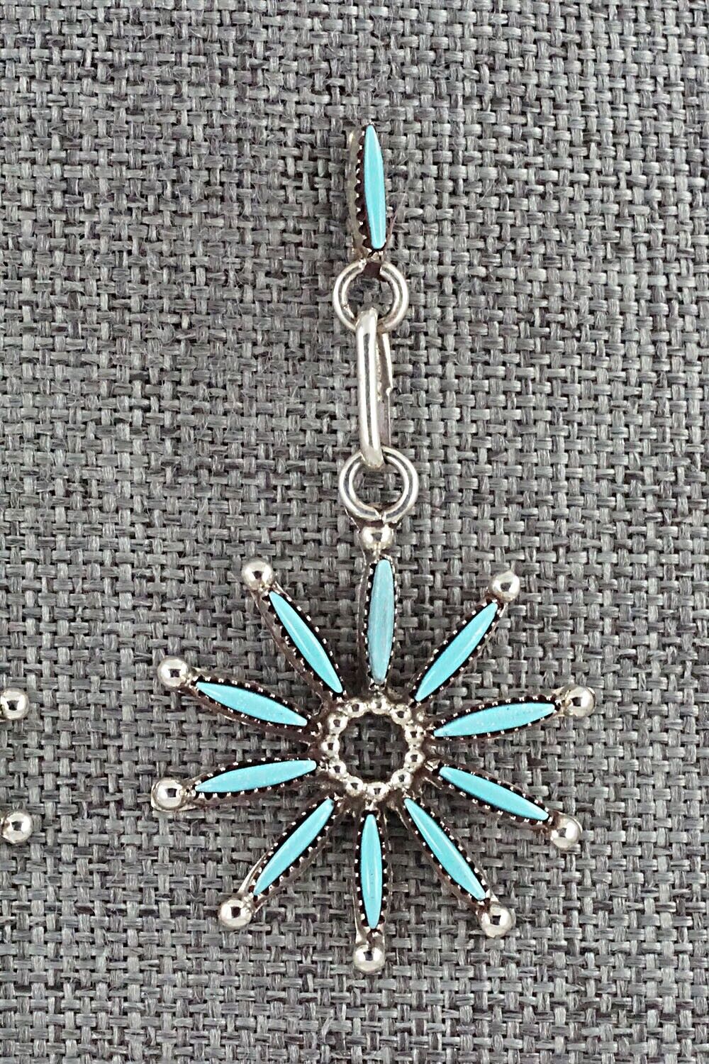 Turquoise & Sterling Silver Earrings - Yvette Kaamasee