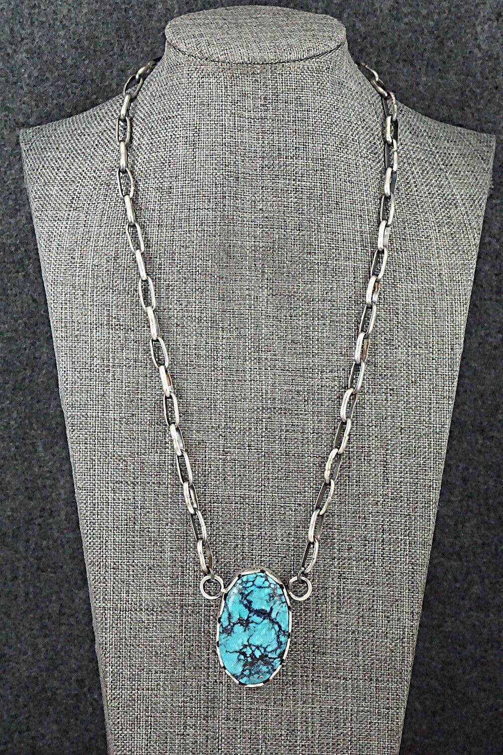 Turquoise & Sterling Silver Necklace - Paul Livingston