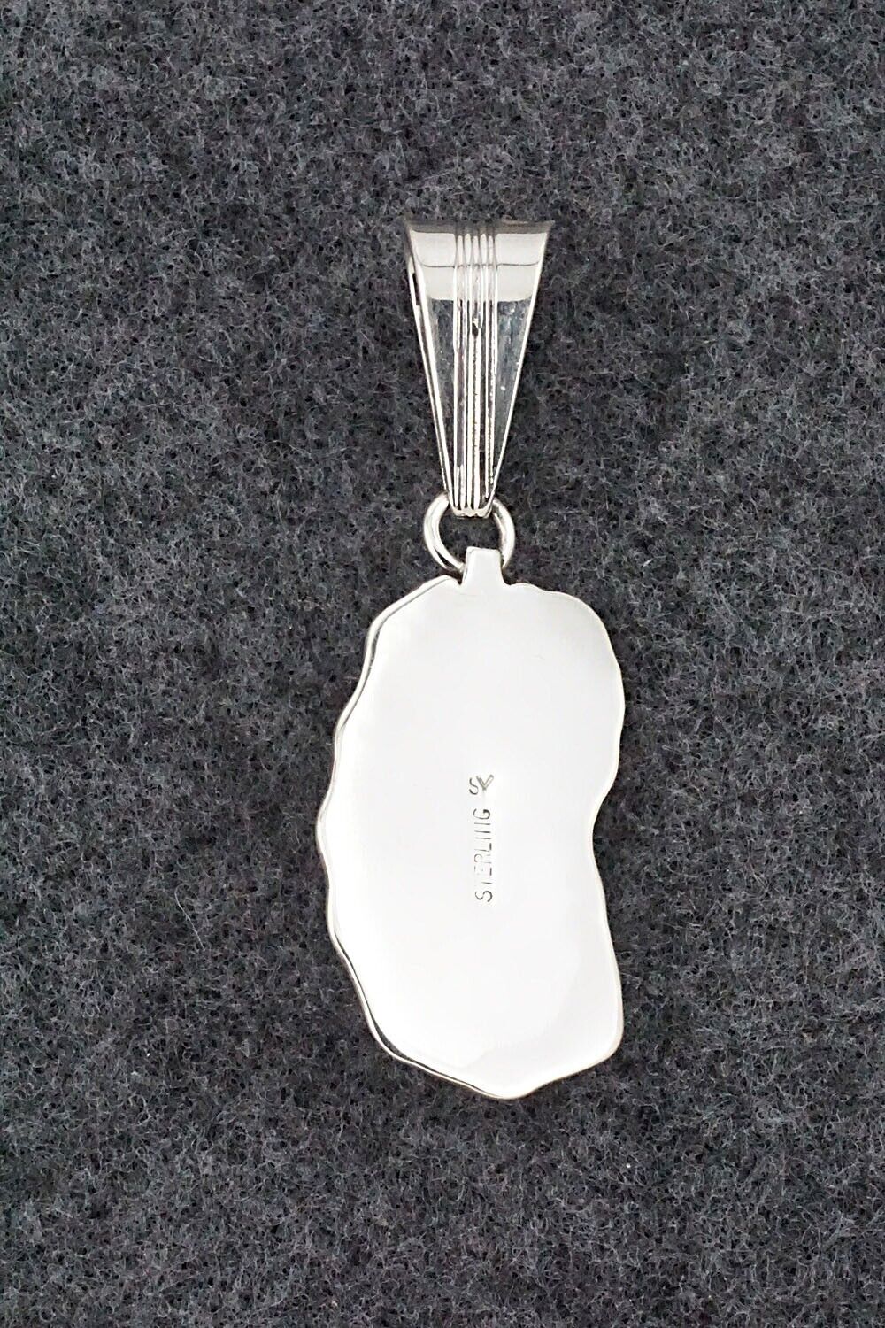 Coral & Sterling Silver Pendant - Samuel Yellowhair