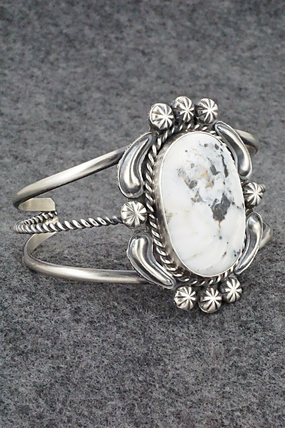 White Buffalo & Sterling Silver Bracelet - Jeff James Jr.