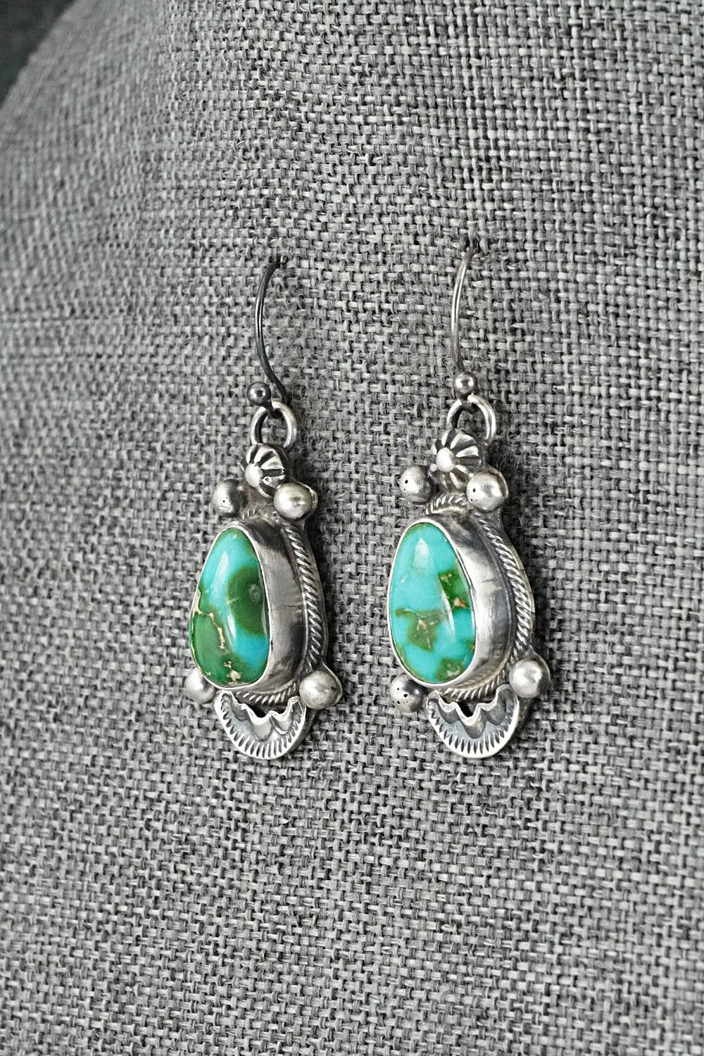 Turquoise & Sterling Silver Necklace and Earrings Set - Kathleen Livingston