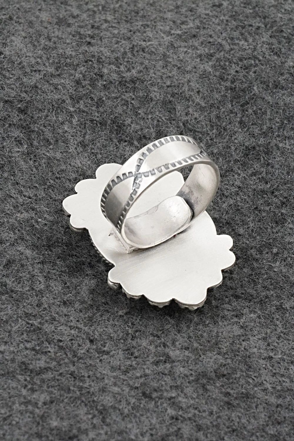 Turquoise & Sterling Silver Ring - Cordell Platero - Size Adjustable
