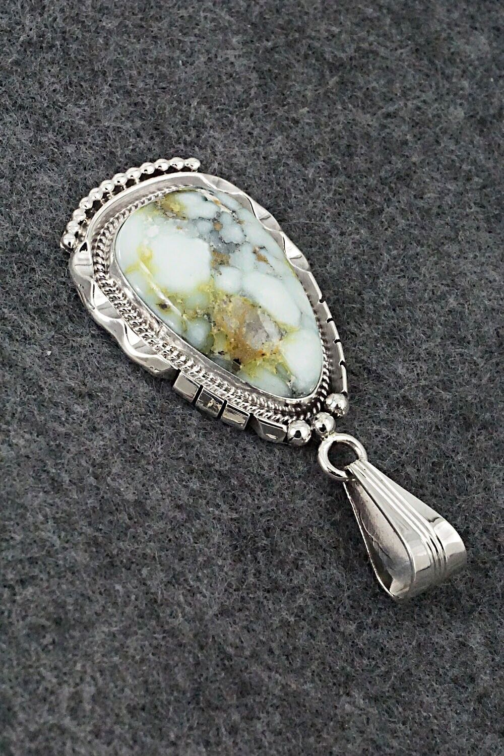 Variscite & Sterling Silver Pendant - Samuel Yellowhair